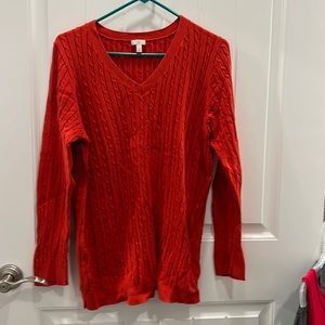 Burnt Orange V Neck Talbots Sweater Size 2X